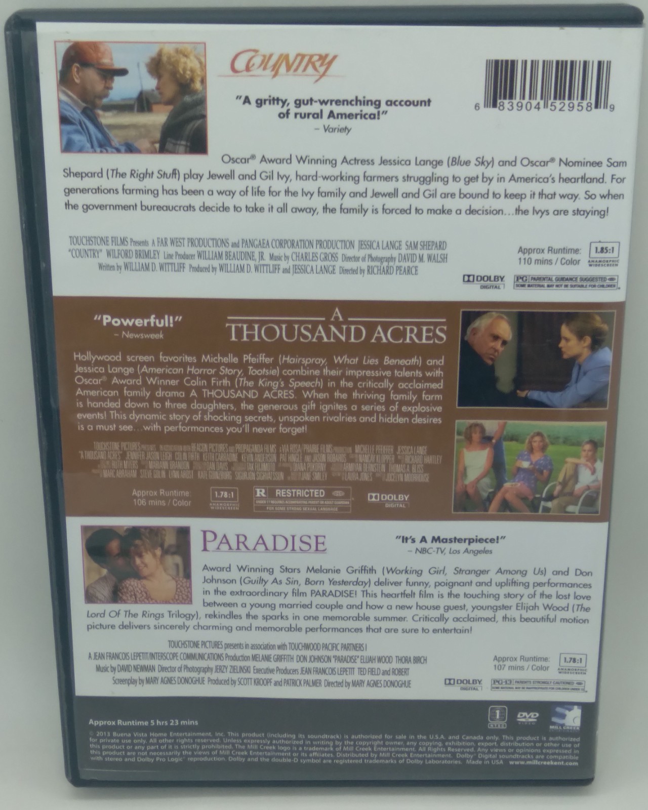 Country / A Thousand Acres / Paradise (DVD, varies, Widescreen, 2-disc)