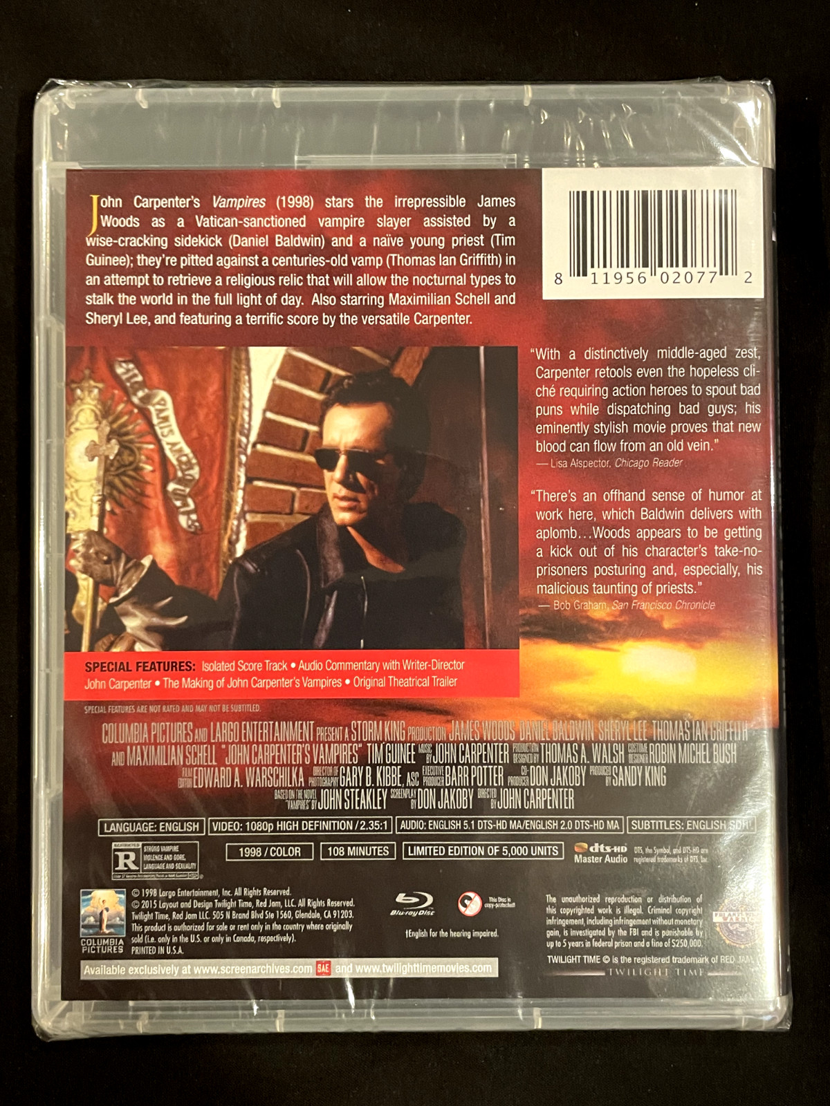 John Carpenter’s VAMPIRES Twilight Time Limited Edition BLU-RAY NEW! James Woods