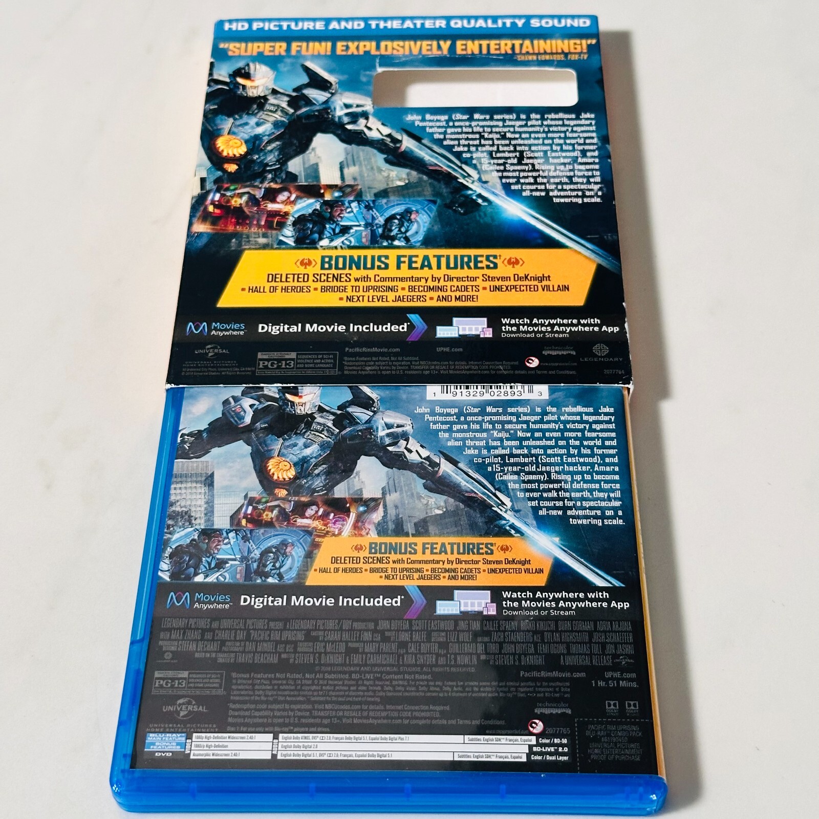 Pacific Rim Uprising – Blu-ray + DVD – John Boyega – Slipcover