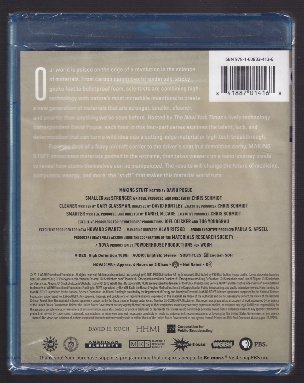 Making Stuff Hosted By David Pogue – Bluray – 2010 PBS NEW SEALED (B-108)