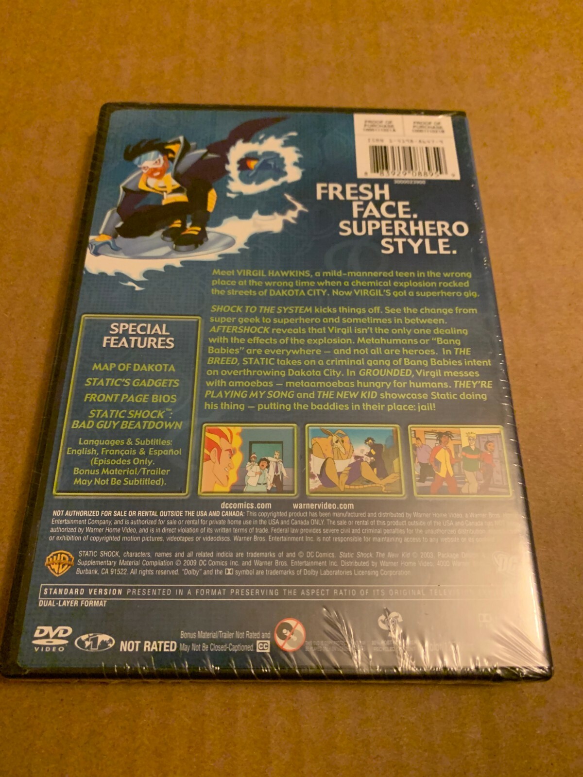 DC Comics DC Collection – ‘Static Shock – The New Kid’ DVD Sealed New OOP