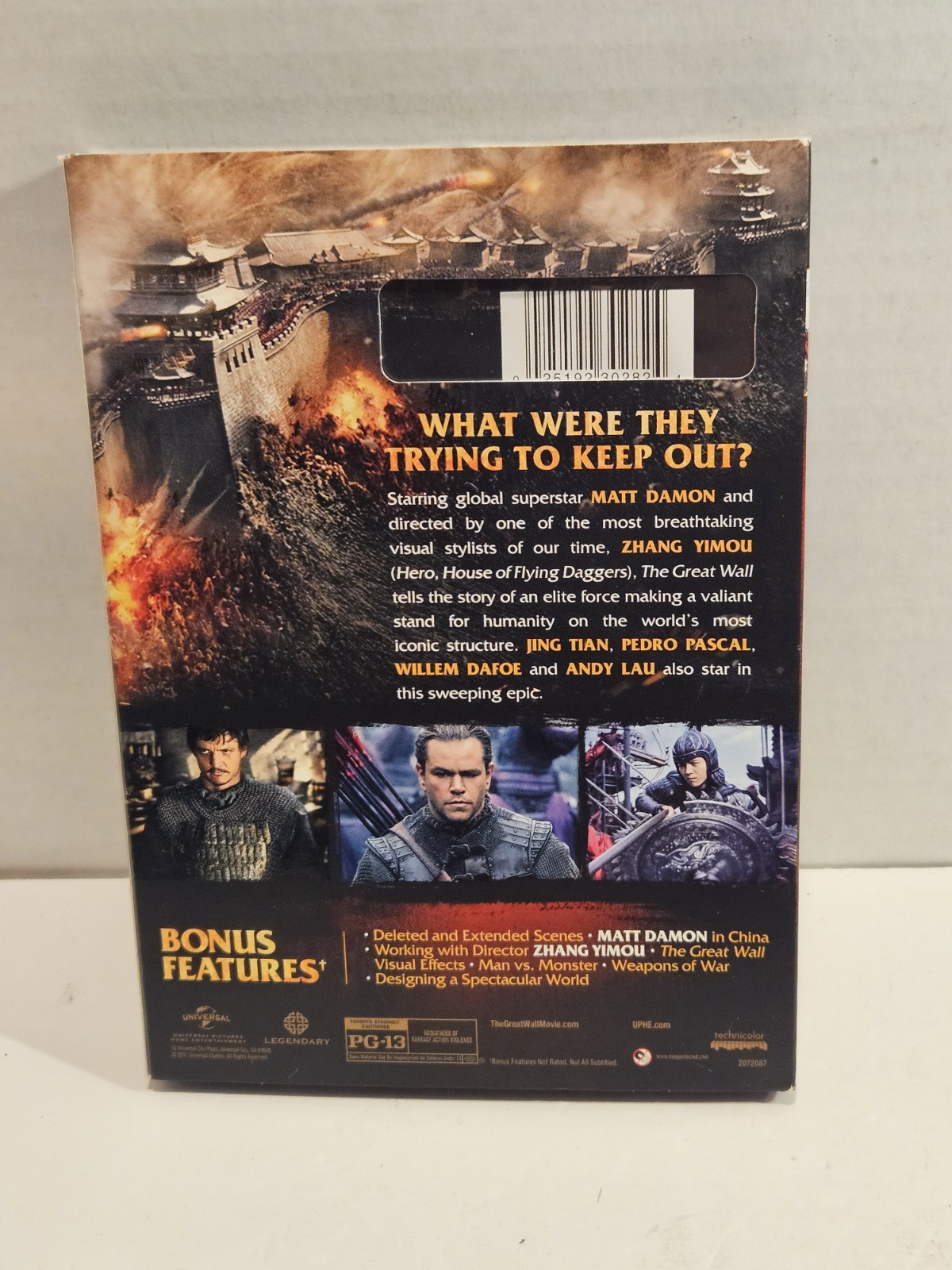 The Great Wall (DVD, 2017)