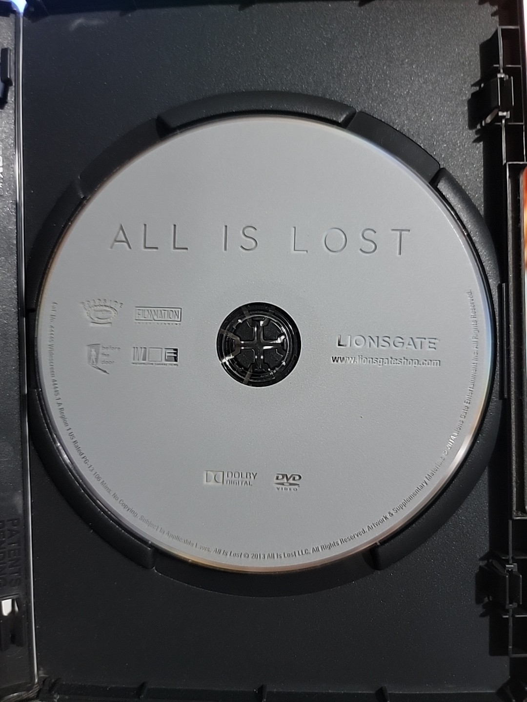 All Is Lost (DVD, 2013)