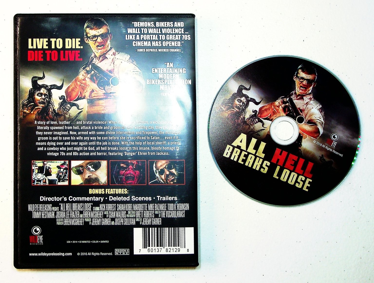 ALL HELL BREAKS LOOSE DVD 2016 Ehren McGhehey, Director’s Commentary