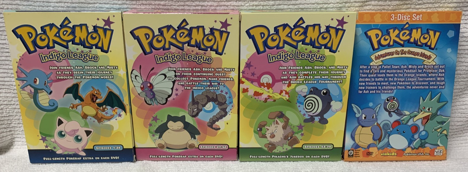Pokemon: Indigo League-The Complete Collection Part 1-3 Plus Orange Islands DVD