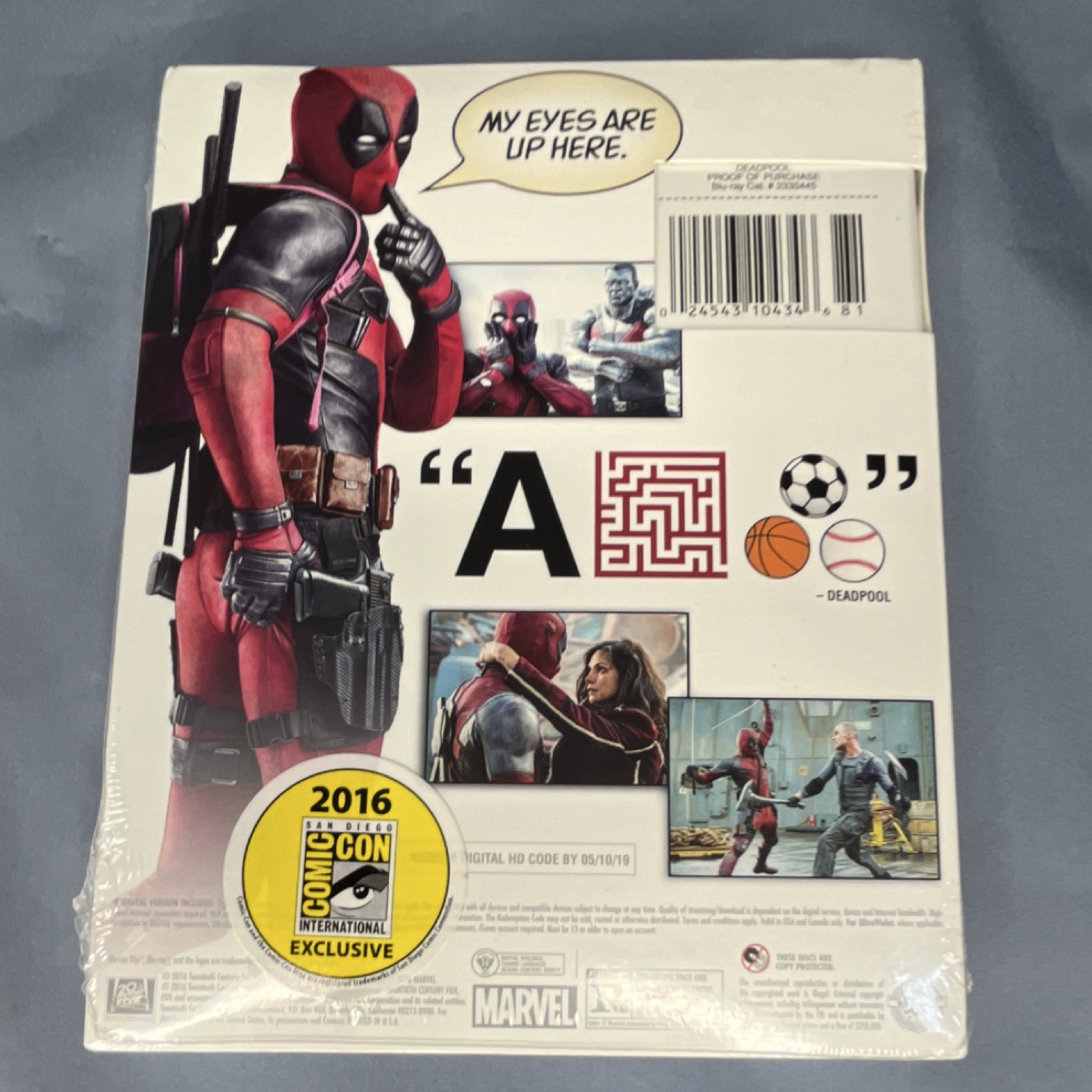 NIB RARE Marvel Deadpool Blue-ray DVD Signed Ryan Reynolds SDCC 2016 Exclusive