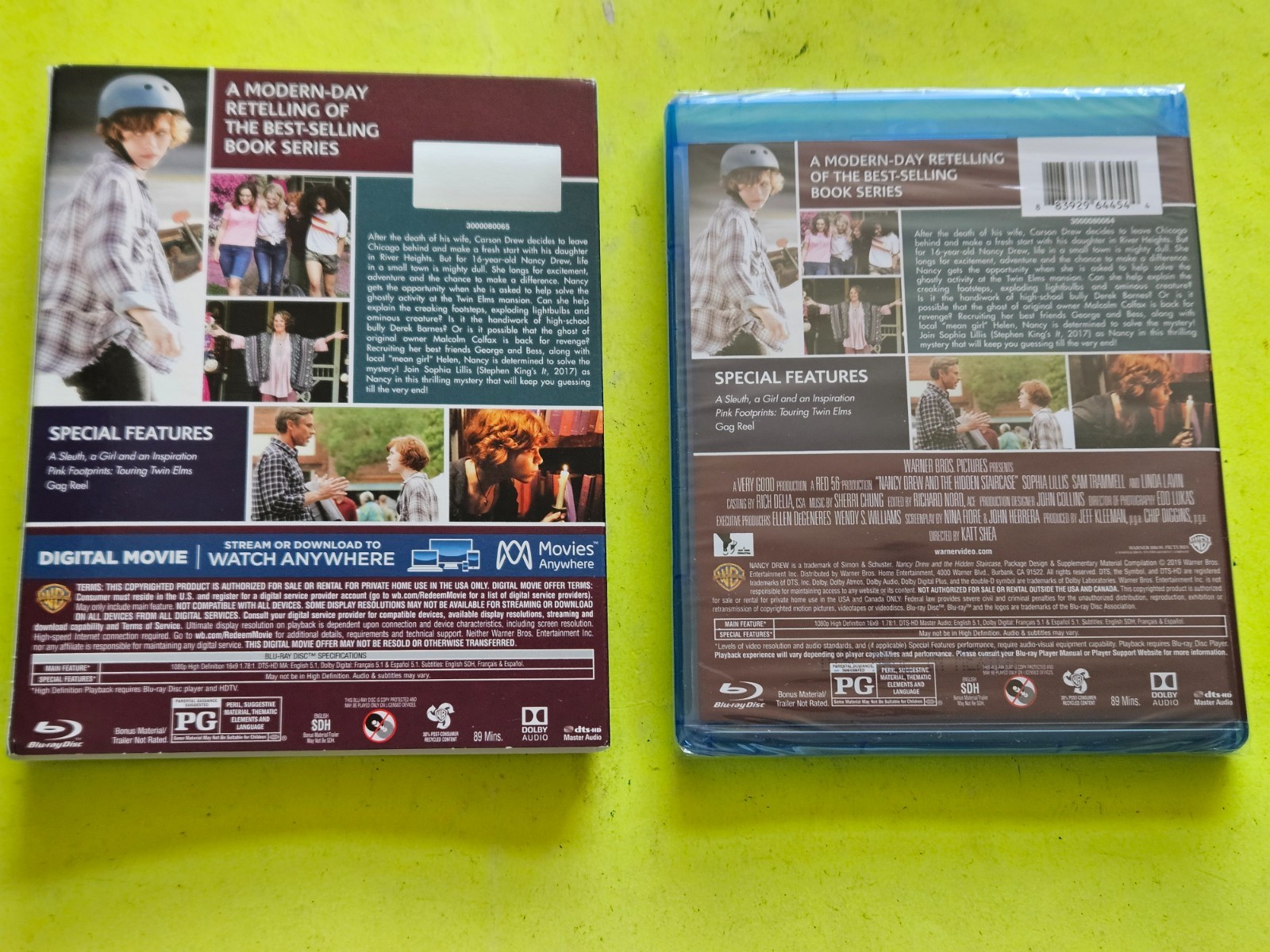 Nancy Drew and The Hidden Staircase Blu-ray + DVD & digital slipcover Brand NEW