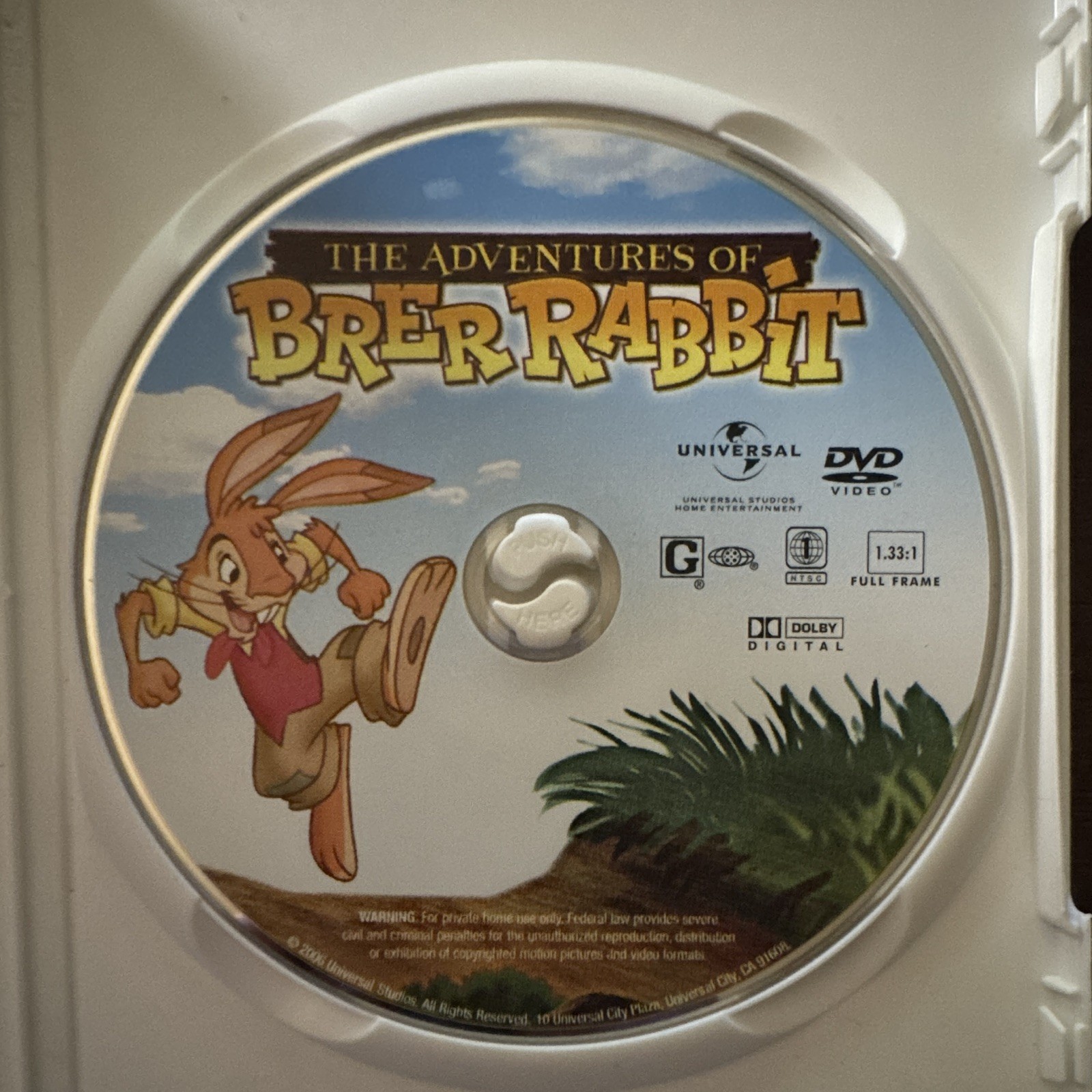 Universal Studios The Adventures of Brer Rabbit DVD G 2006 Full Screen 72min