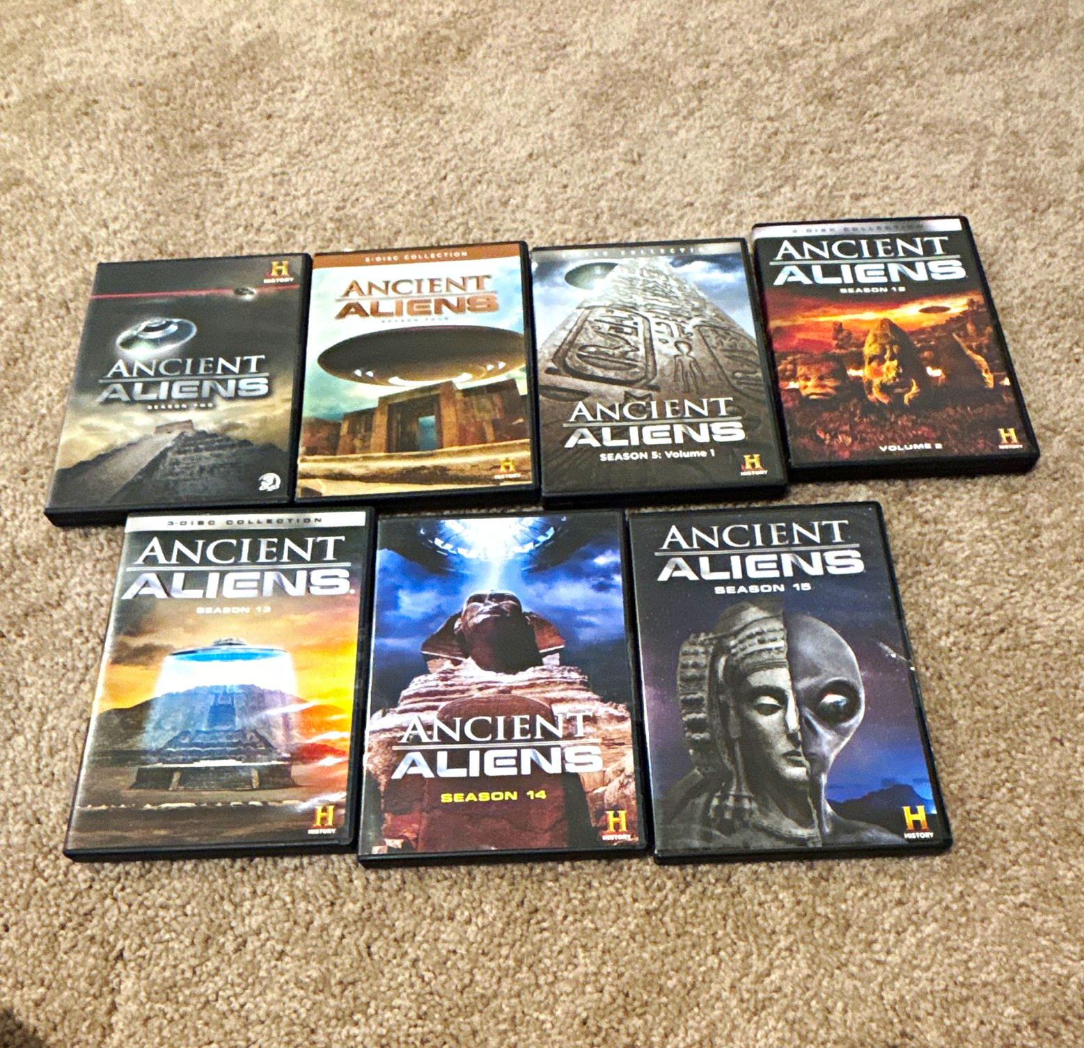 Ancient Aliens TV Series DVD Lot Seasons 5, 13, 14, 15 Tall DVD Case