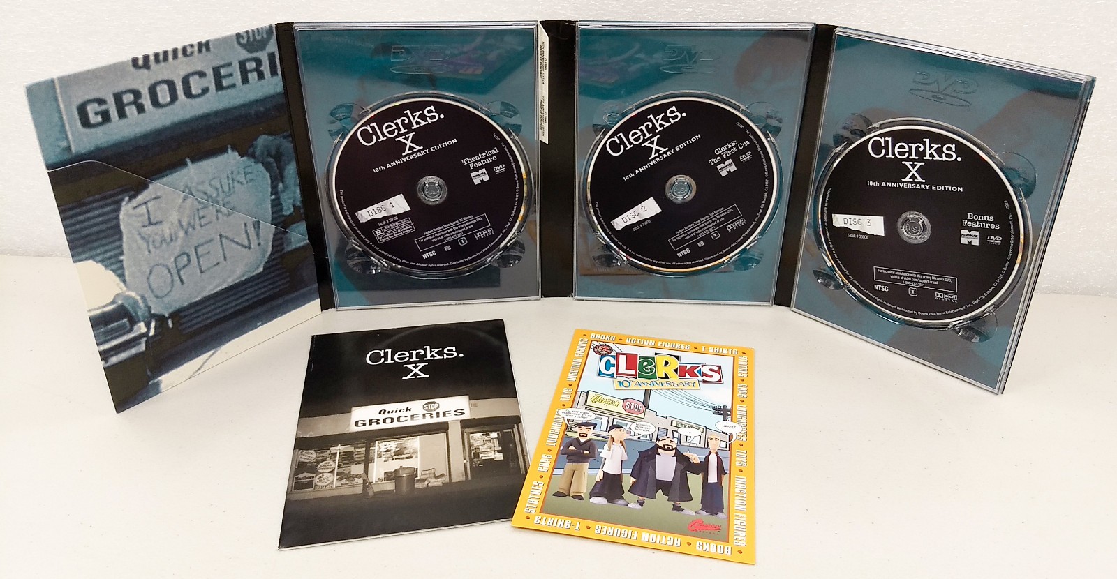 Lot of 4 Kevin Smith DVDs ~ Clerks 10th Clerks 2 Mallrats ~ Jay & Silent Bob