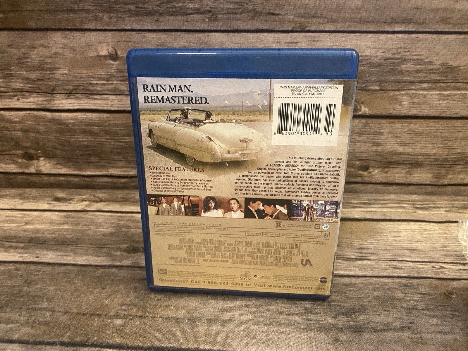 Rain Man (Blu-ray, 1988) Tom Cruise Dustin Hoffman