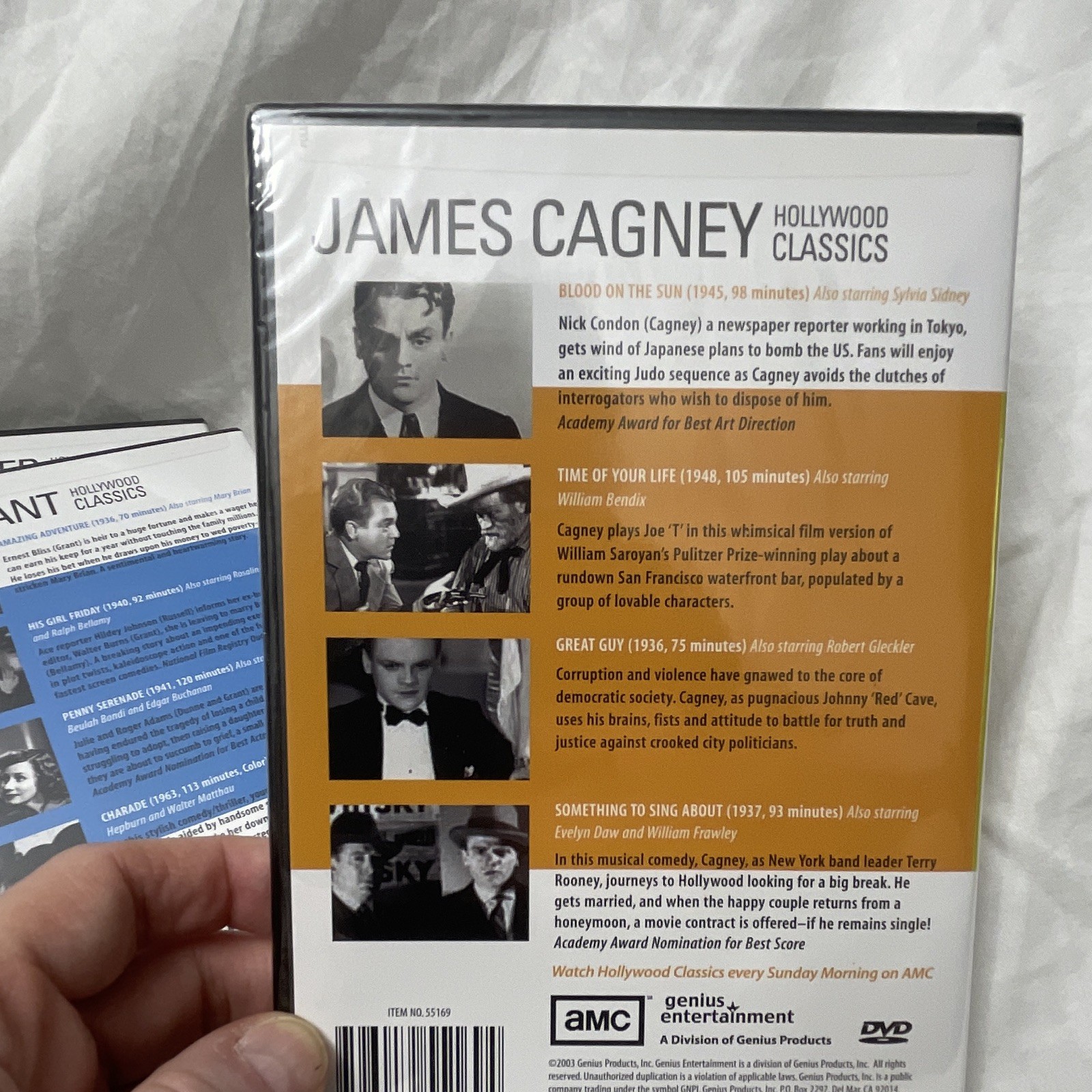 THREE different AMC Hollywood Classics DVD Lot – Cary Grant Cagney Gary Cooper