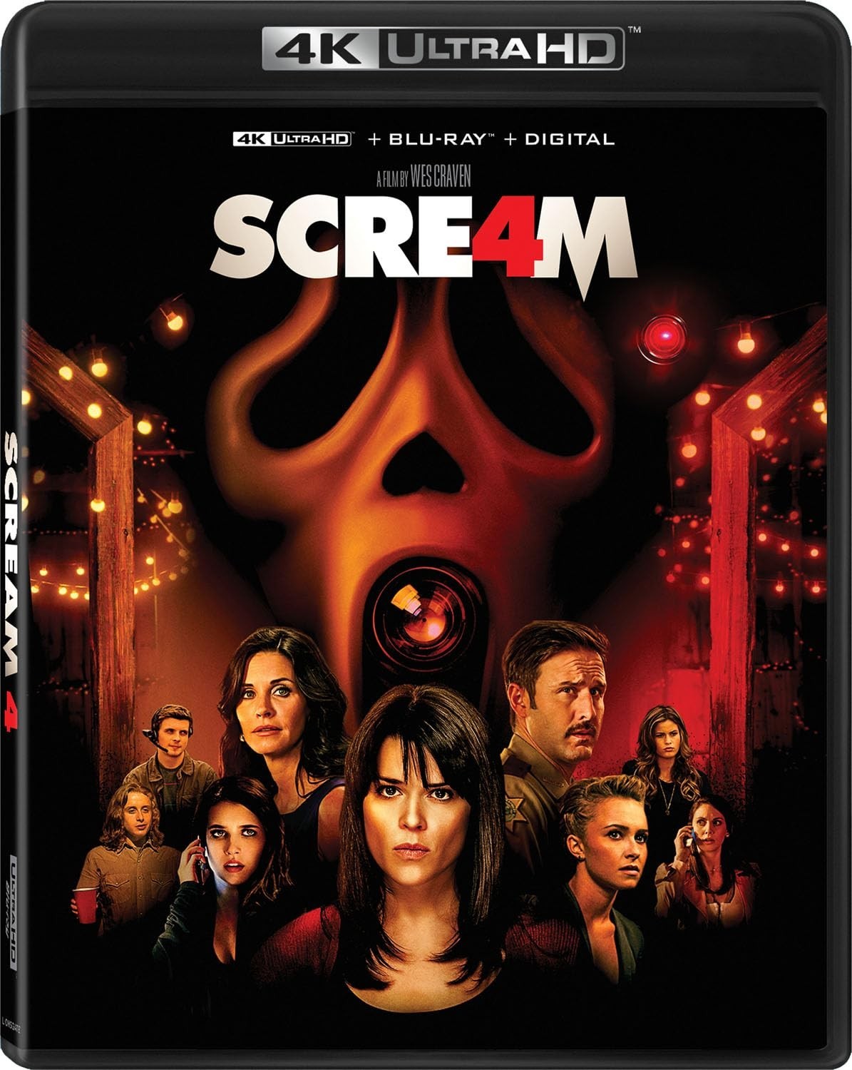 SCREAM 4 (4K ULTRA HD + BLU-RAY + DIGITAL) NEW! SEALED! WITH SLIPCOVER!