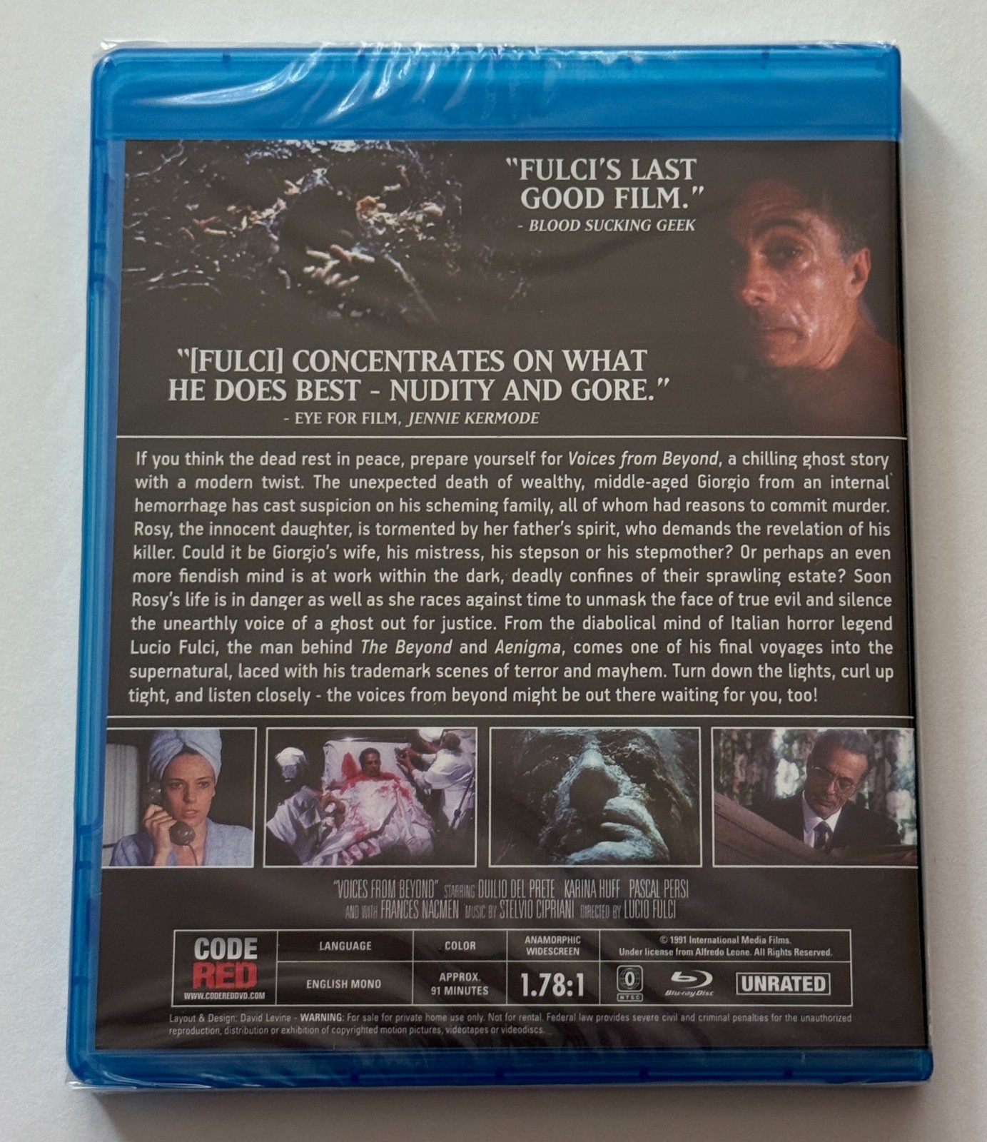 Voices from Beyond (Blu-ray, 1991) Code Red – Lucio Fulci – BRAND NEW!