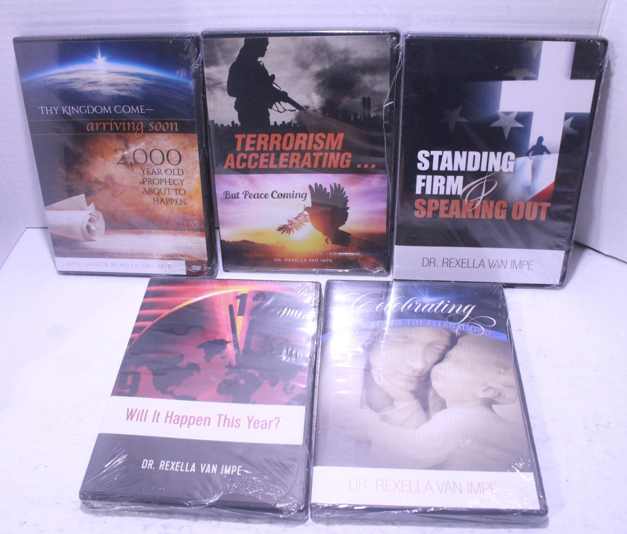 Lot 5 Jack & Rexella Van Impe DVD Sets Thy Kingdom Come Celebrating Birth New