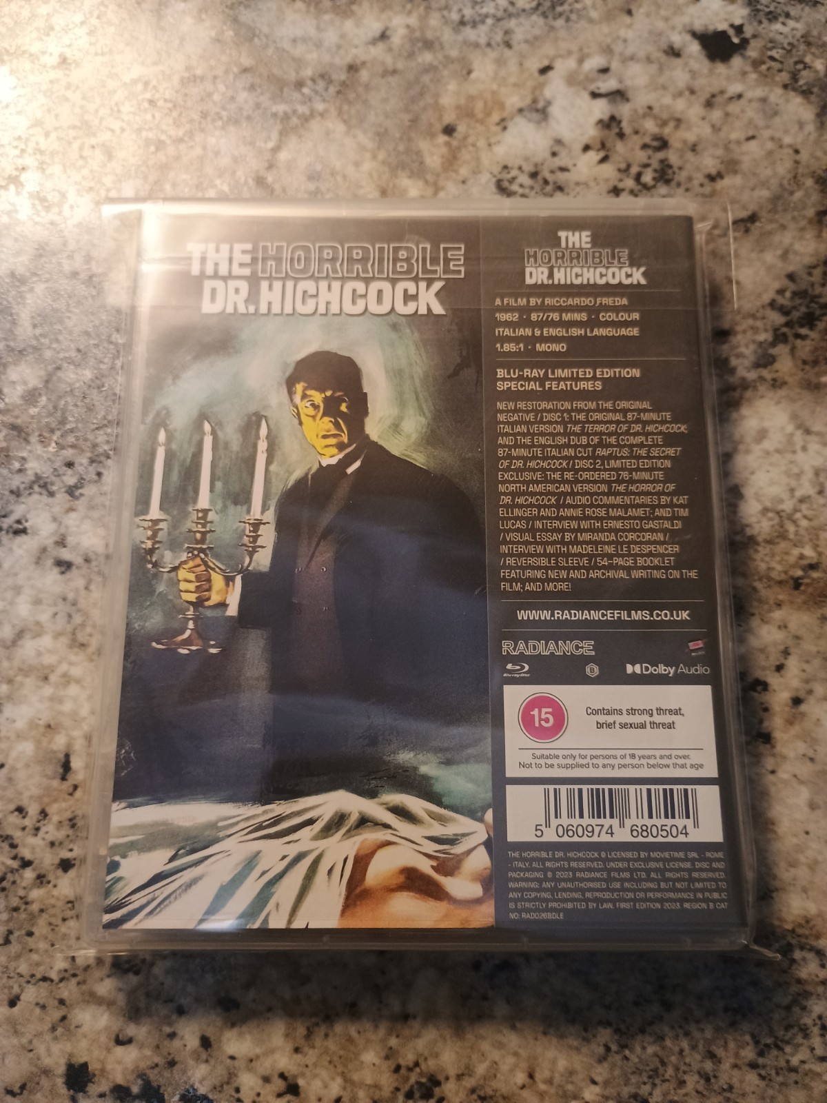 THE HORRIBLE DR HICHCOCK BLU-RAY Radiance OOP US SELLER