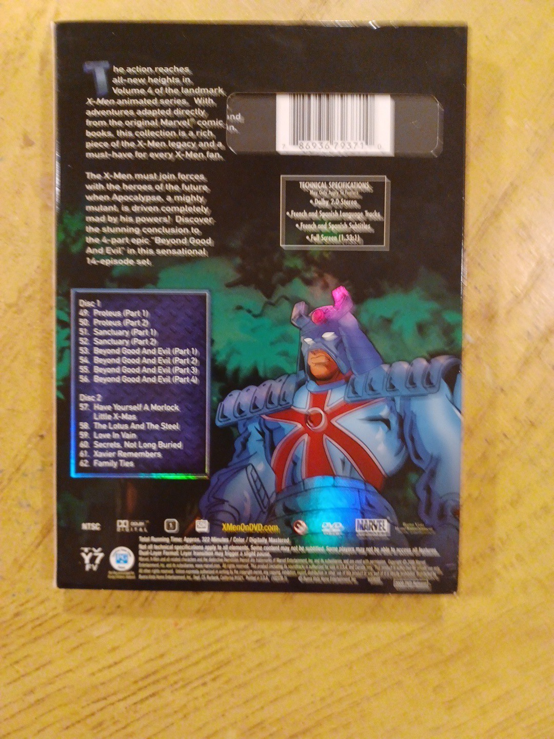 MARVEL COMIC BOOK COLLECTION X-men USED DVD SET IN LIKE NEW CONDITION Volume 4