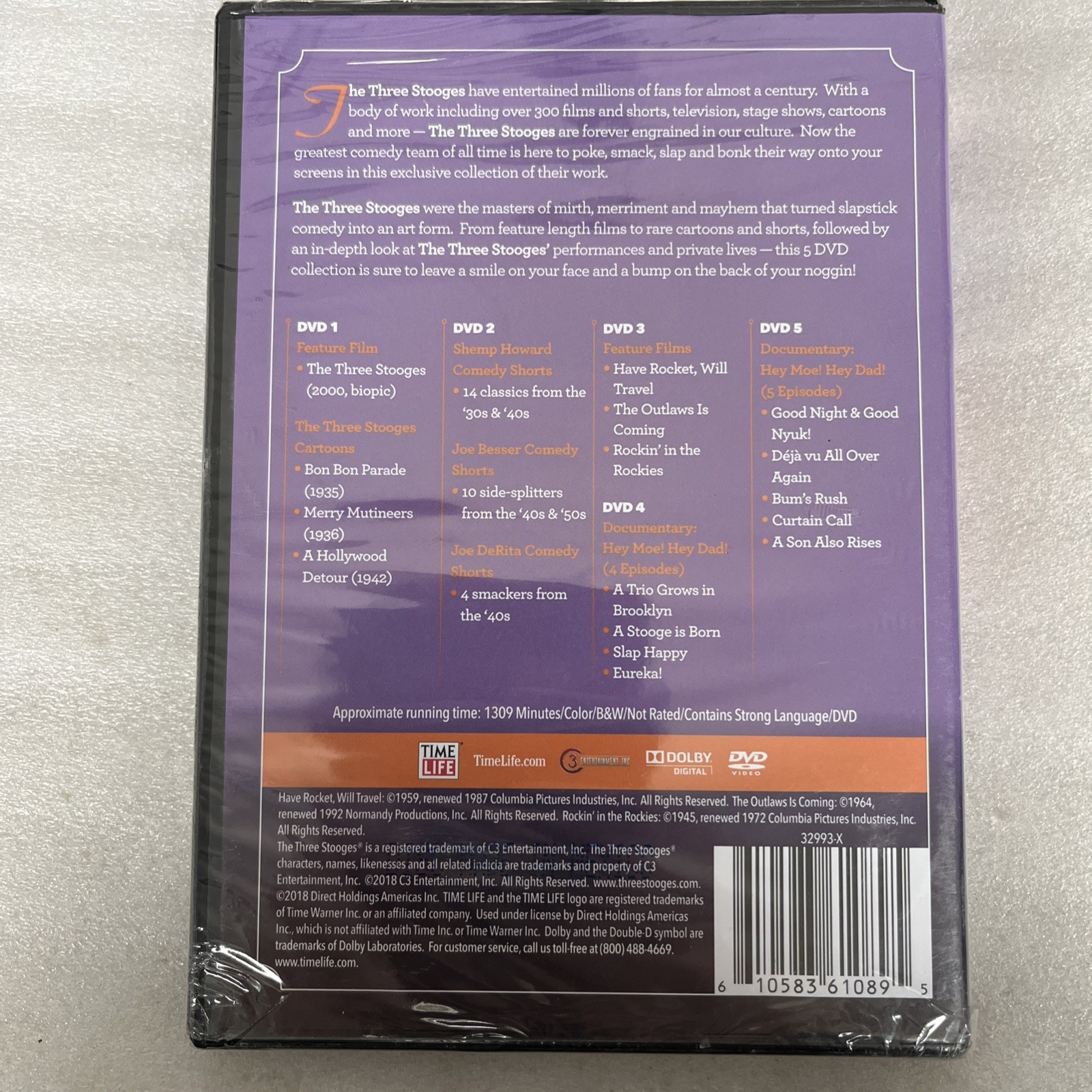Best Of The Three Stooges – Volume Three (DVD, 5-disc, Time Life) NEW SEALED