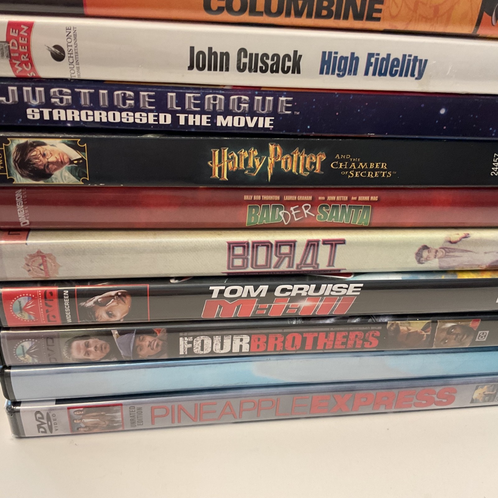 DVD Lot of 11 Borat Saw Four Brothers Pineapple Express Harry Potter EUC