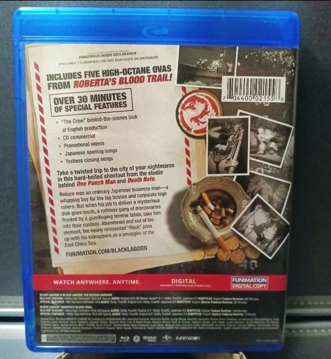 BLACK LAGOON THE COMPLETE COLLECTION Blu-ray BOX North American Edition + Acryli