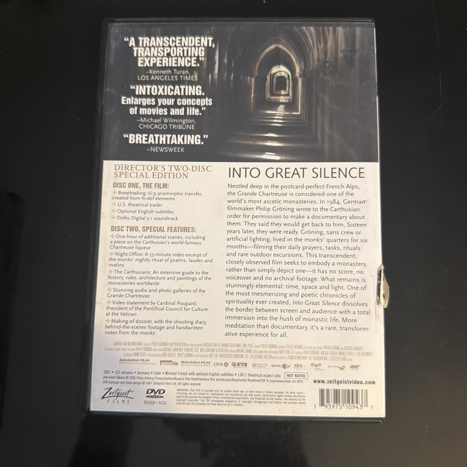 Into Great Silence (DVD, 2005) 2-Disc Set Philip Groning Zeitgeist SCRATCH FREE