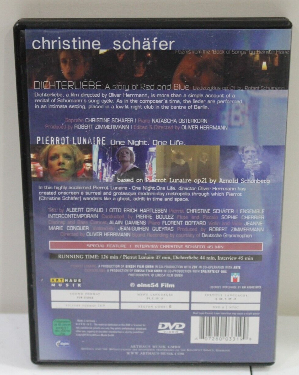 Pierrot Lunaire/Dichterliebe (DVD, 2002)