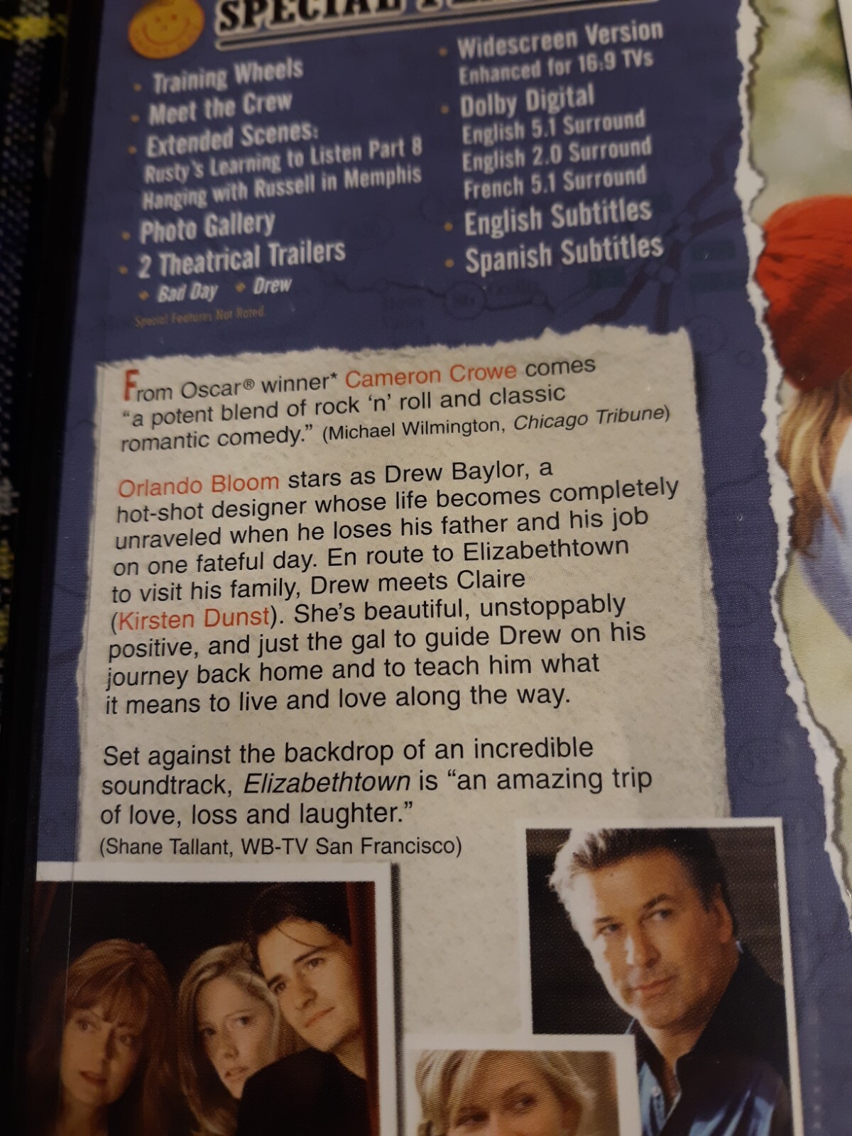 Elizabethtown DVD 2005 Widescreen BonusDisc Rare HTF Kirsten Dunst Orlando Bloom