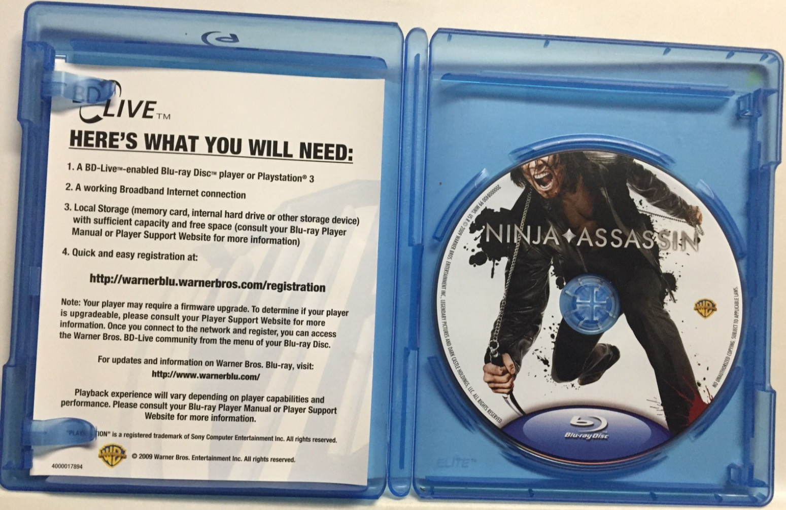 Ninja Assassin [2009] (Blu-ray, 2010) Rain, Rick Yune,Sho Kosugi,Not a Scratch!