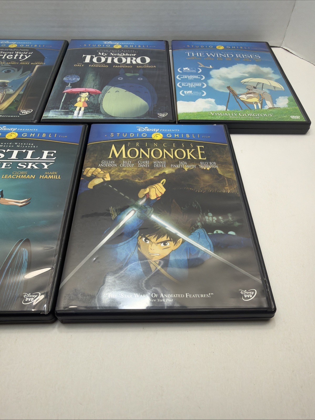 Lot Of 5 Disney Presents Studio Ghibli DVD Anime