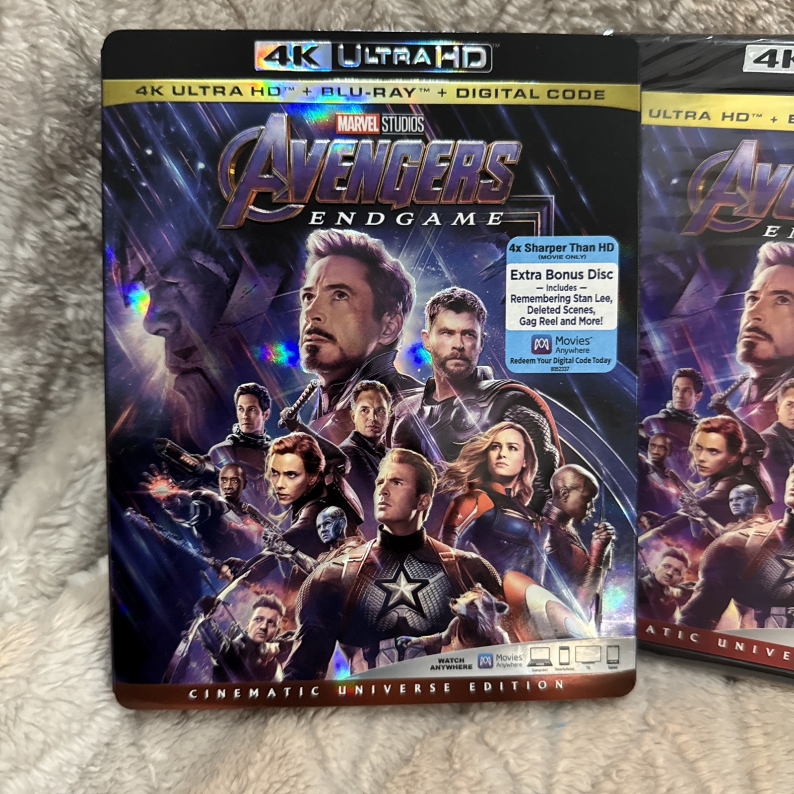 Avengers: Endgame (4k Ultra HD + Blu-ray + Digital, 2019) Marvel New With Slip
