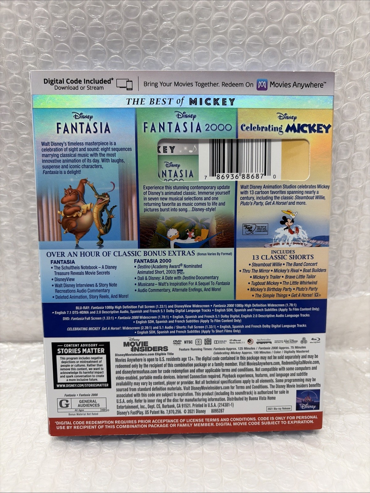 Disney The Best of Mickey: Fantasia/Fantasia 2000/Celebrating Mickey…
