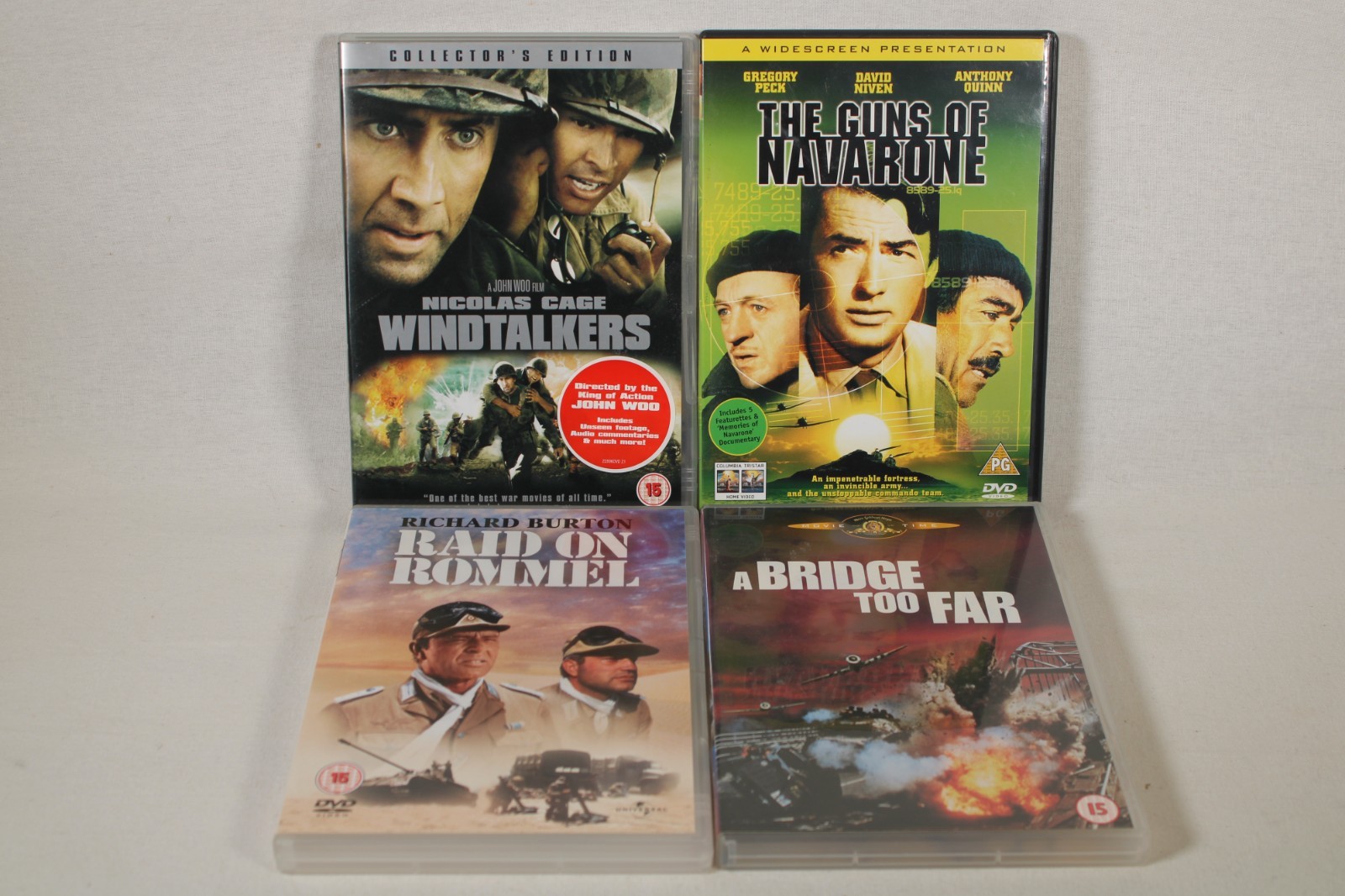 20 Region 2 War Battle Import DVD Bulk Lot Rommel Navarone Glory Stalingrad +…