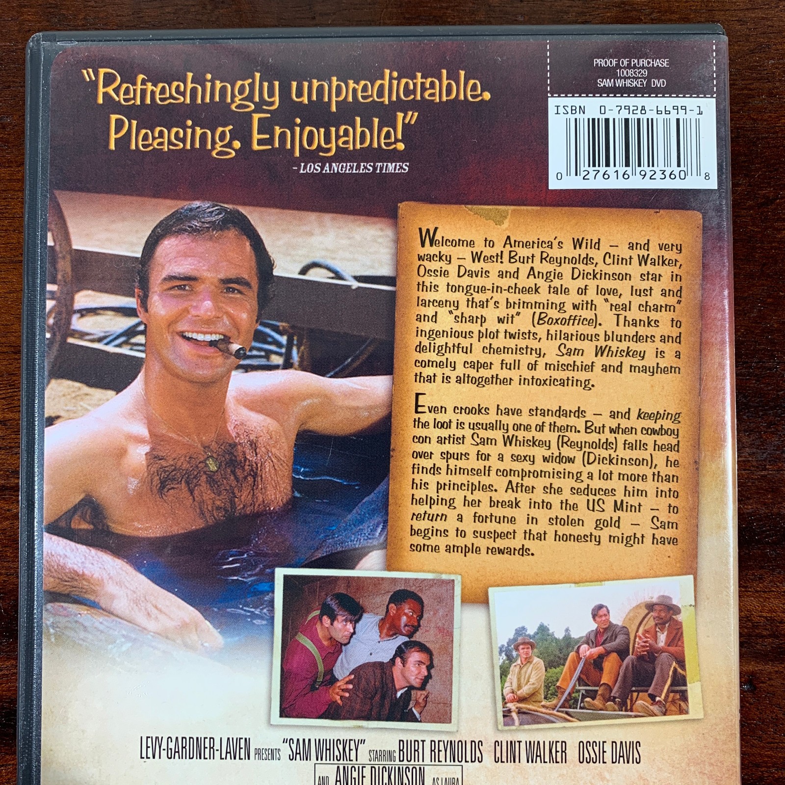 Sam Whiskey DVD 1969 Burt Reynolds, Angie Dickinson, Clint Walker, Ossie Davis