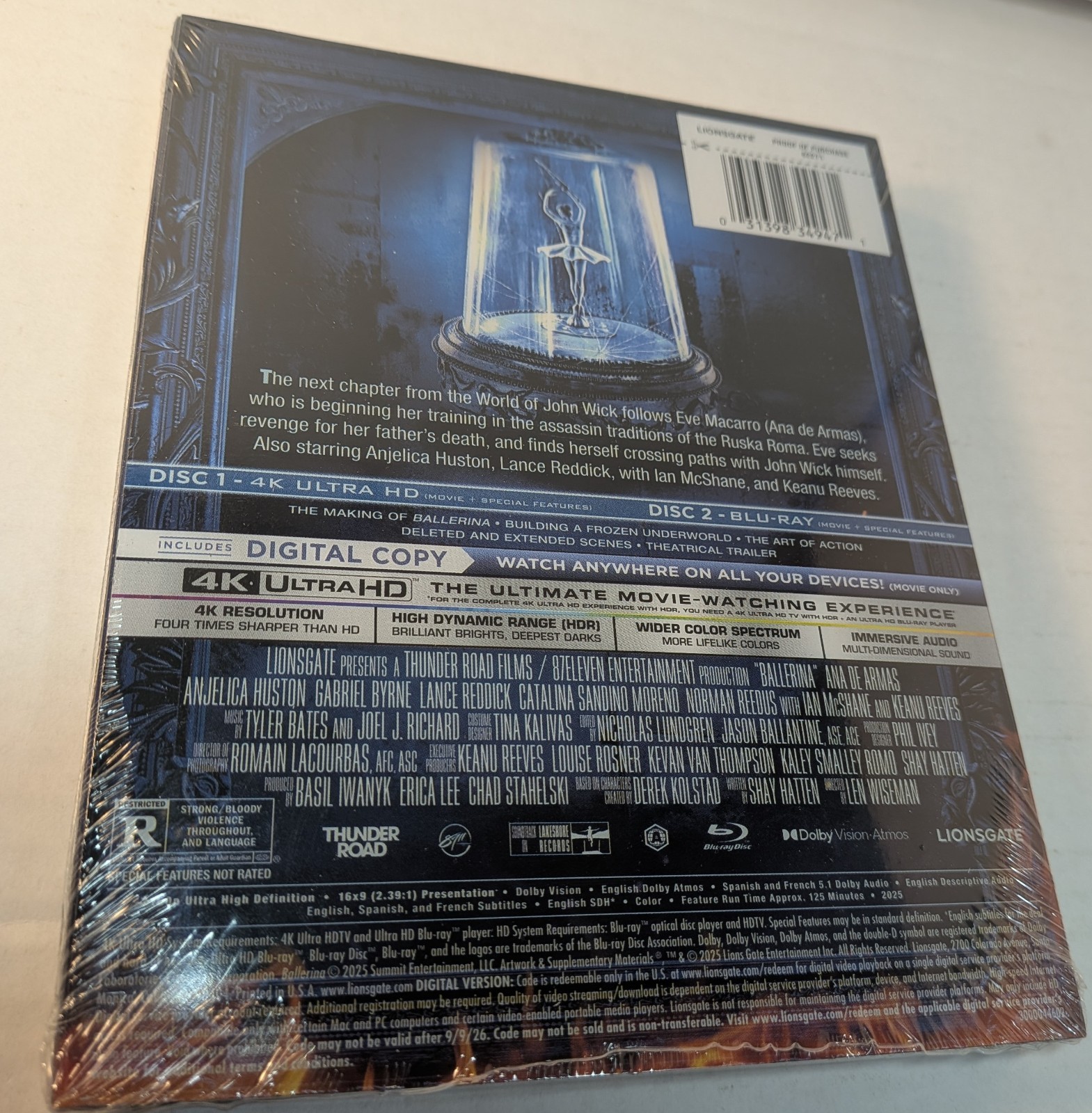 Ballerina Steelbook (4K/Blu-ray) – NEW (Sealed)-Box Shipping with Tracking