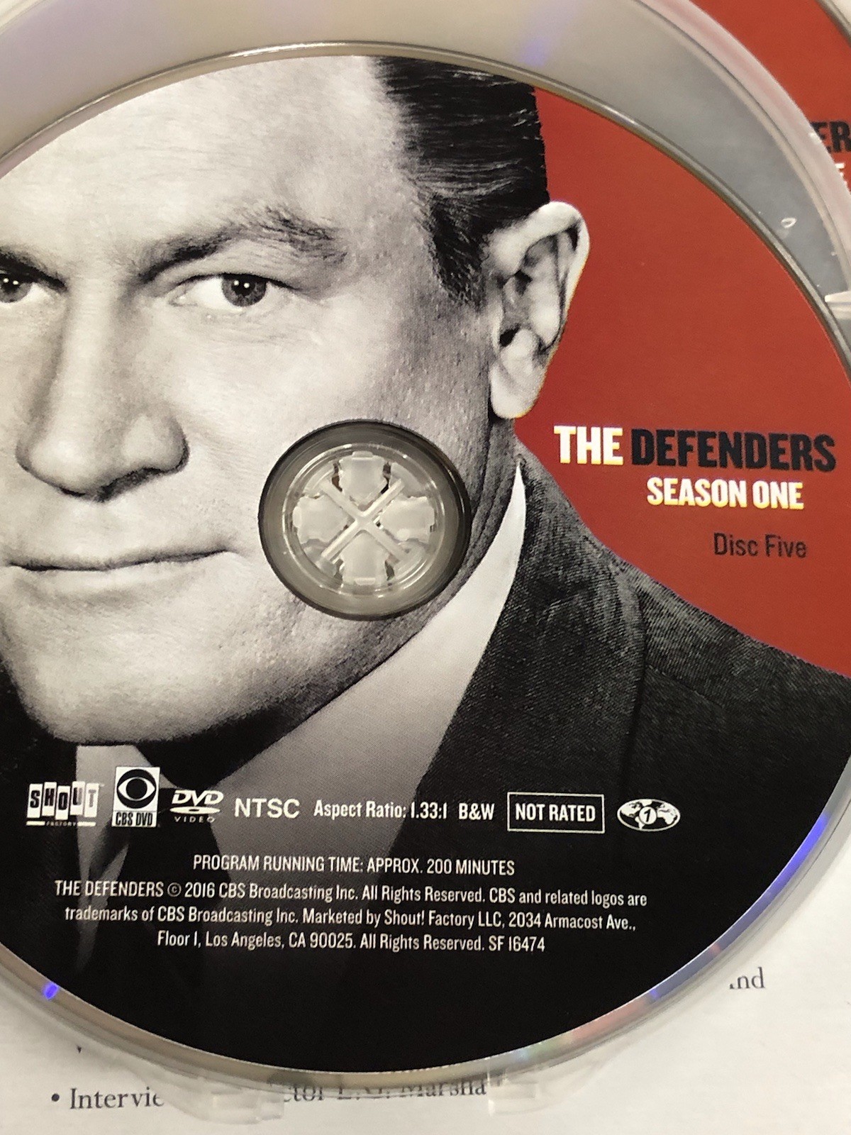 The Defenders Season One DVDs From 1961 From Shout Factory — Missing Disc 2 —