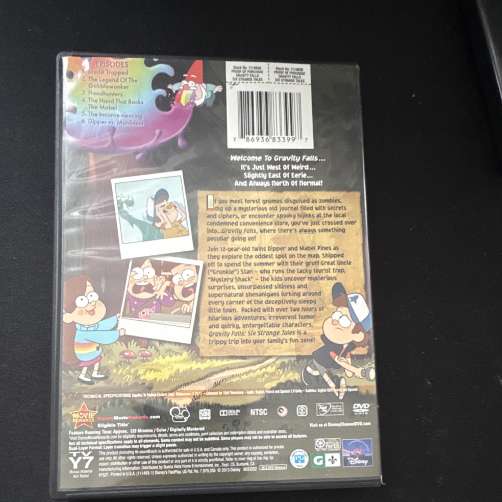 Disney Gravity Falls Six Strange Tales DVD Widescreen Region 1