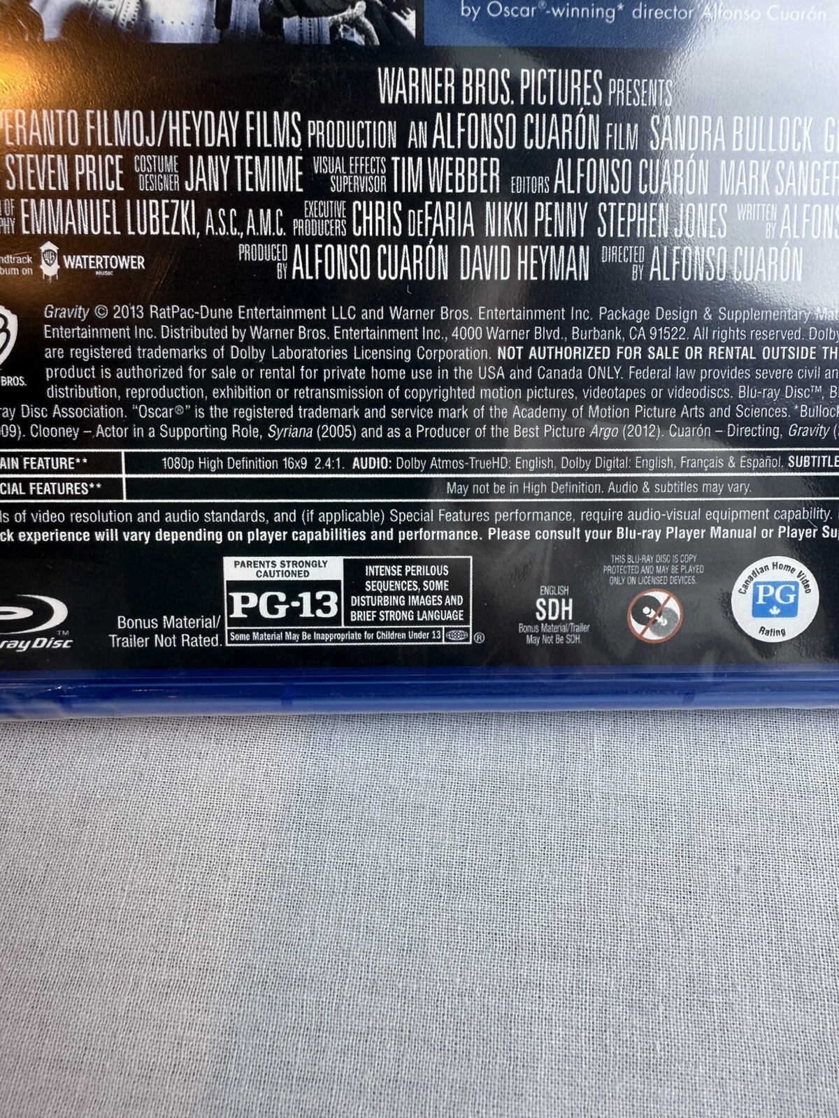 Sealed- GRAVITY Blu-ray Disc 2015 Dolby Atmos Edition!!