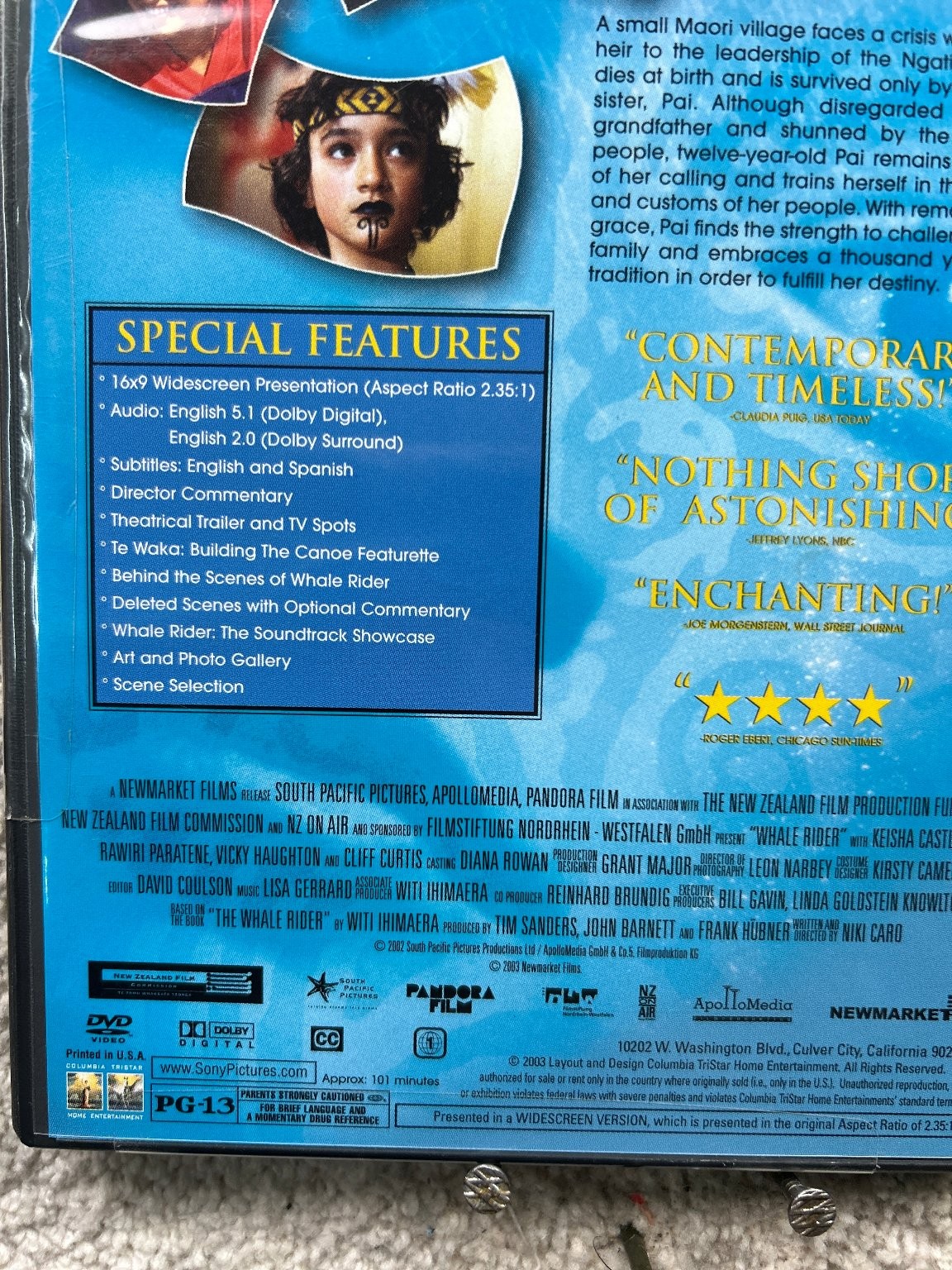 Whale Rider DVD 2002 Special Edition Niki Caro Keisha Castle-Hughes