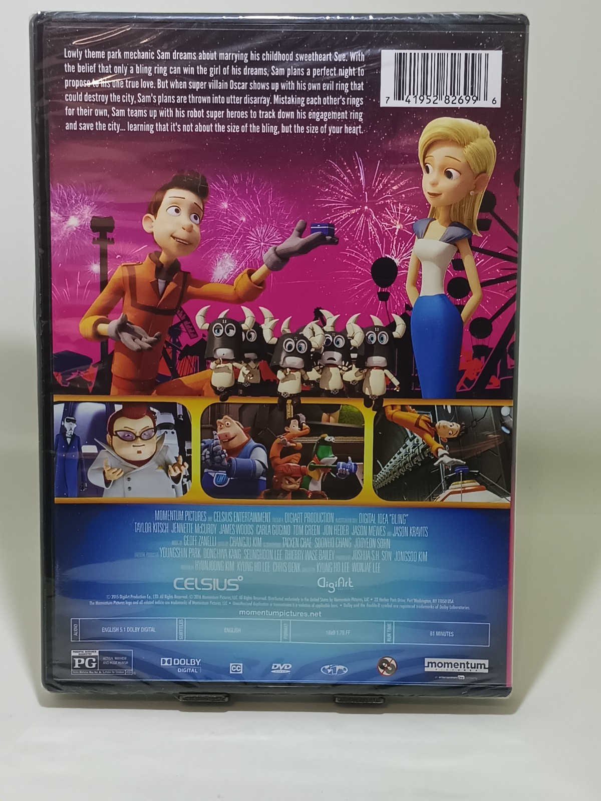 Momentum Pictures Bling DVD 2016 PG Animation Closed Captioned NTSC 16:9