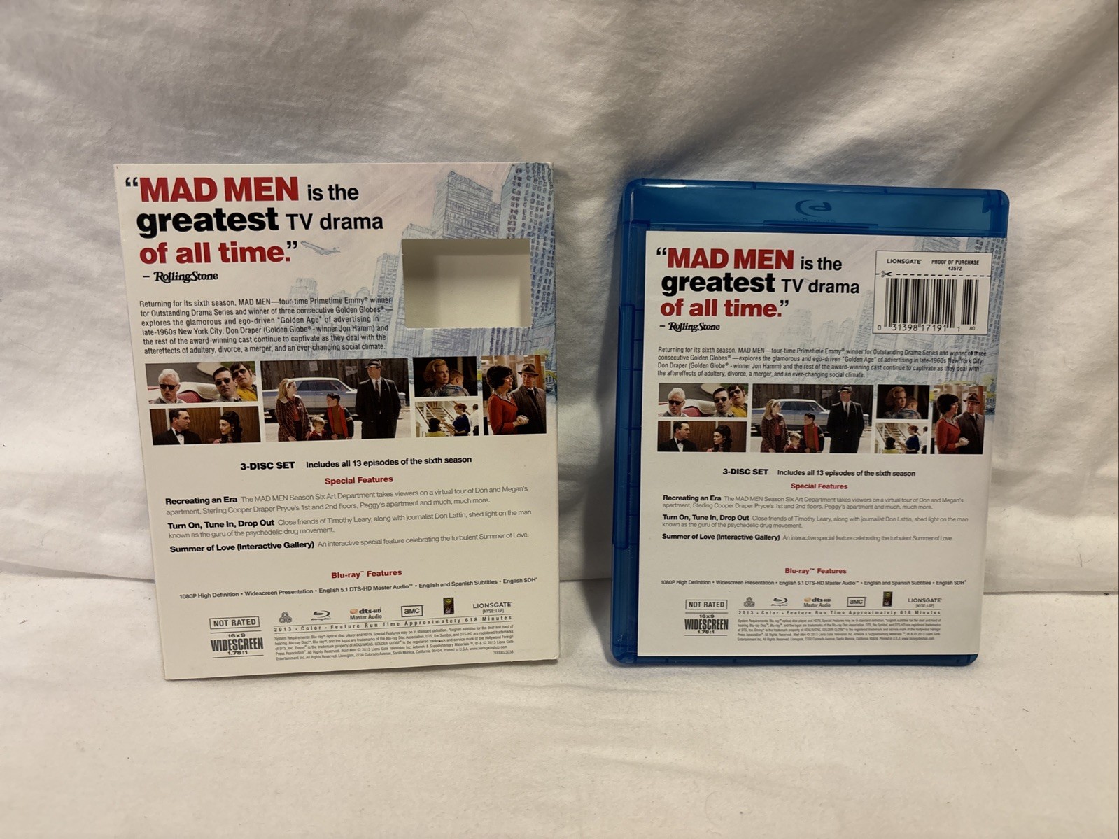 Mad Men Seasons 1-6 Blu ray Blu-ray AMC TV Series 1 2 3 4 5 6 Drama Lot Bundle