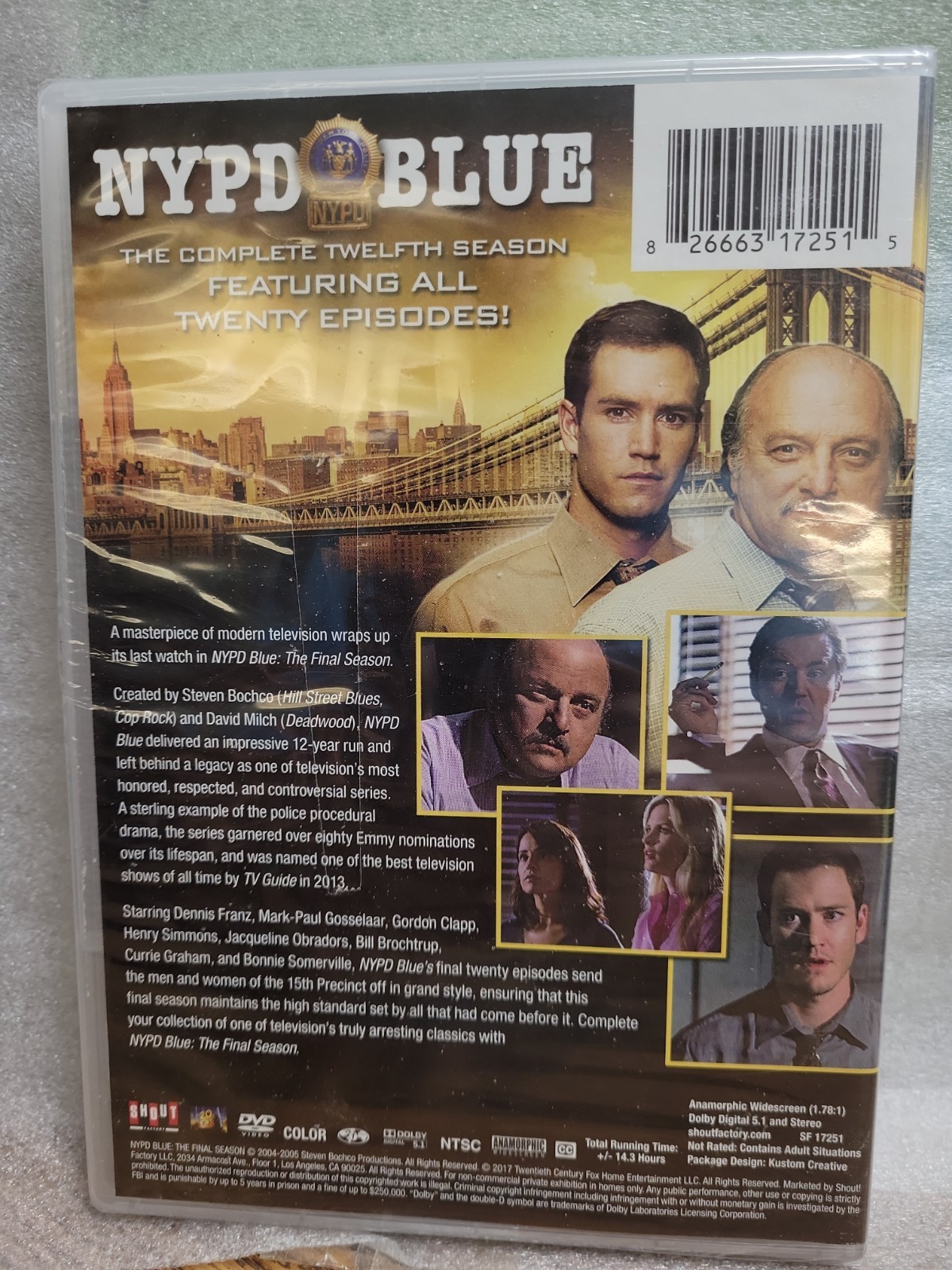 NYPD Blue: Season 12 (The Final Season) [New DVD] Full Frame