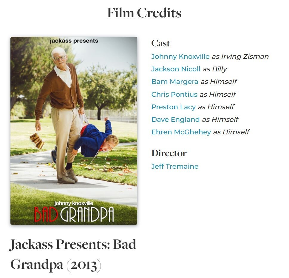 Jackass: Bad Grandpa [2013] (DVD,2014,Widescreen) Johnny Knoxville,Fantastic!