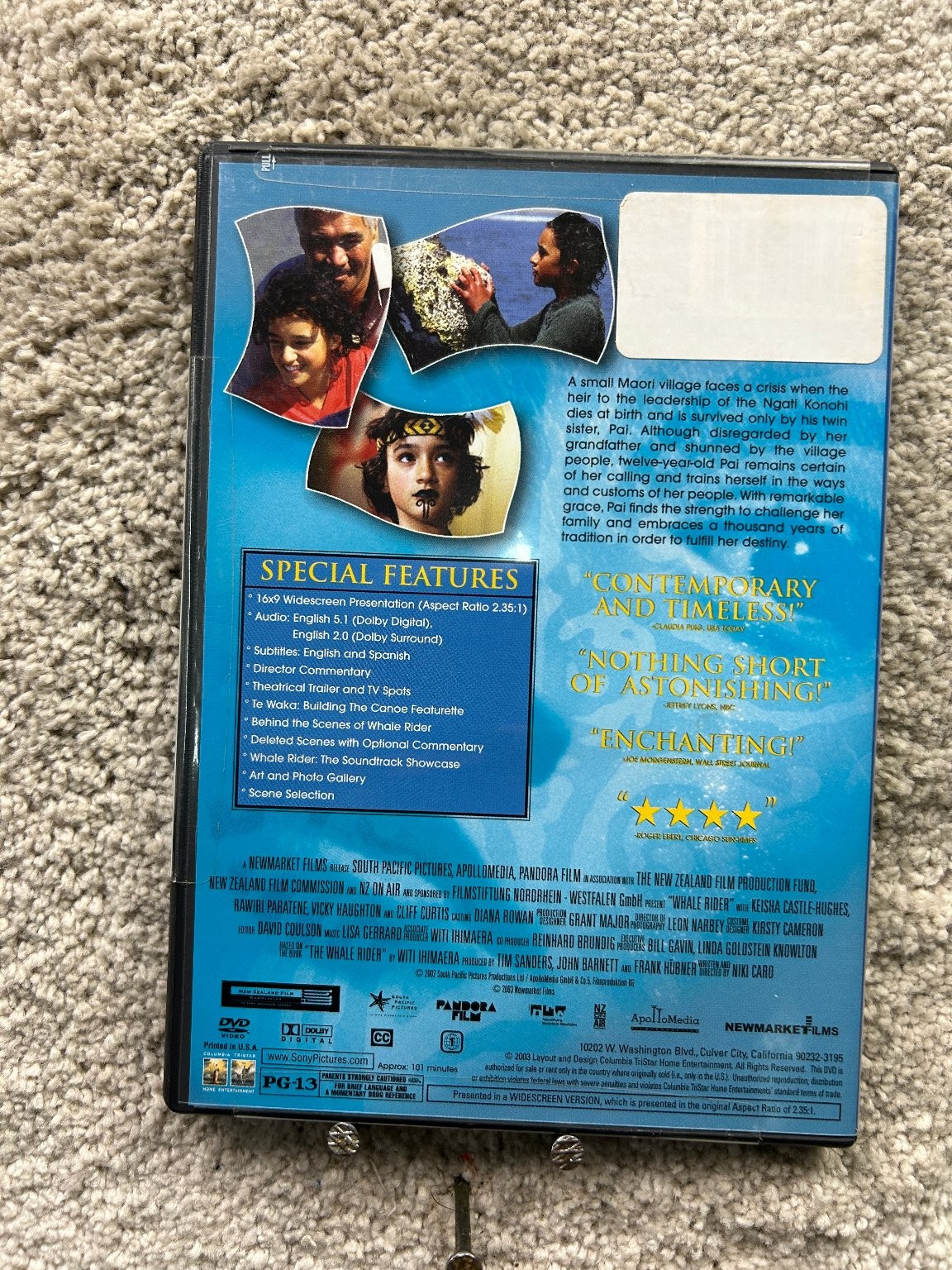 Whale Rider DVD 2002 Special Edition Niki Caro Keisha Castle-Hughes