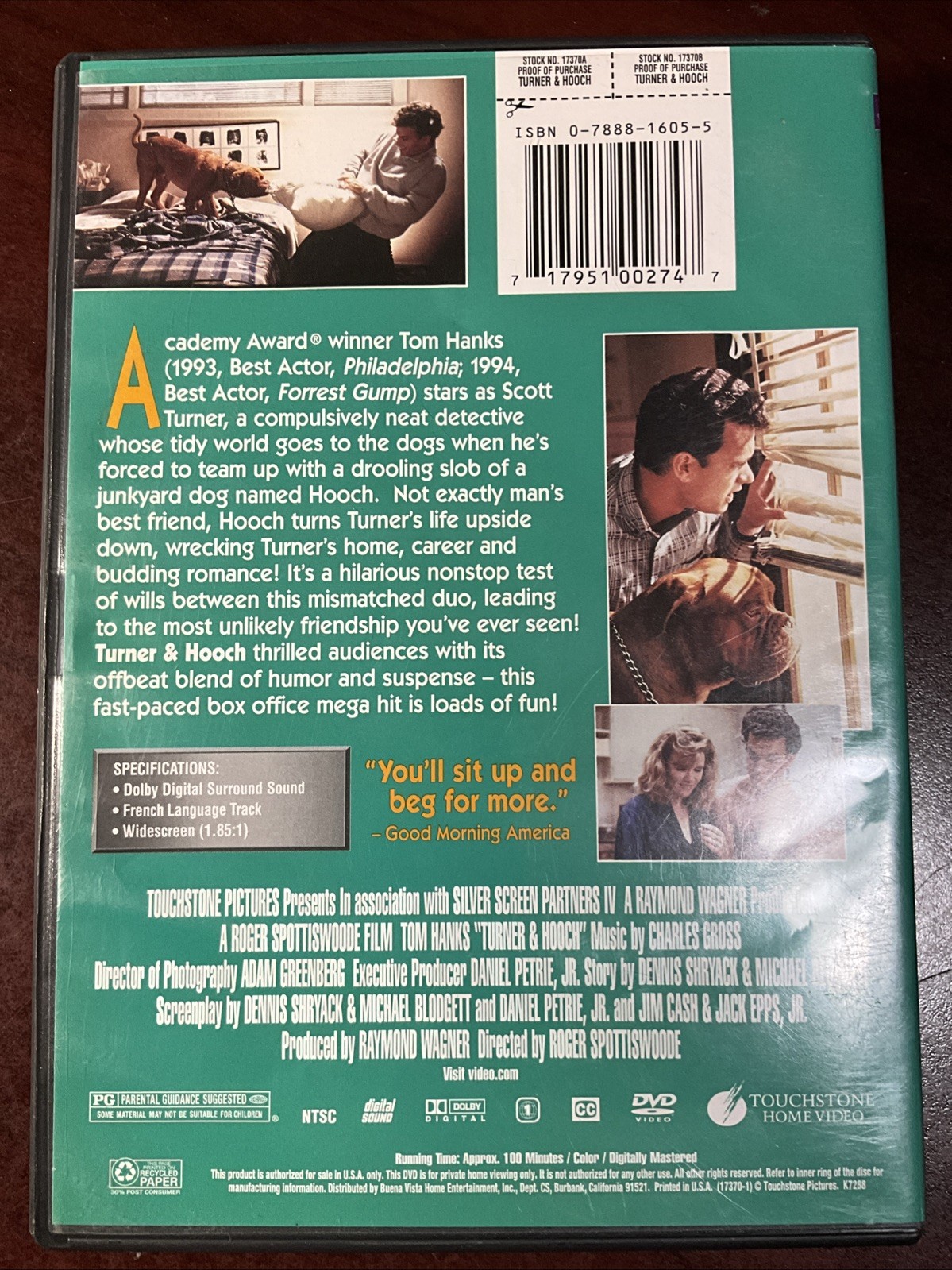 Turner & Hooch (DVD, 1989)