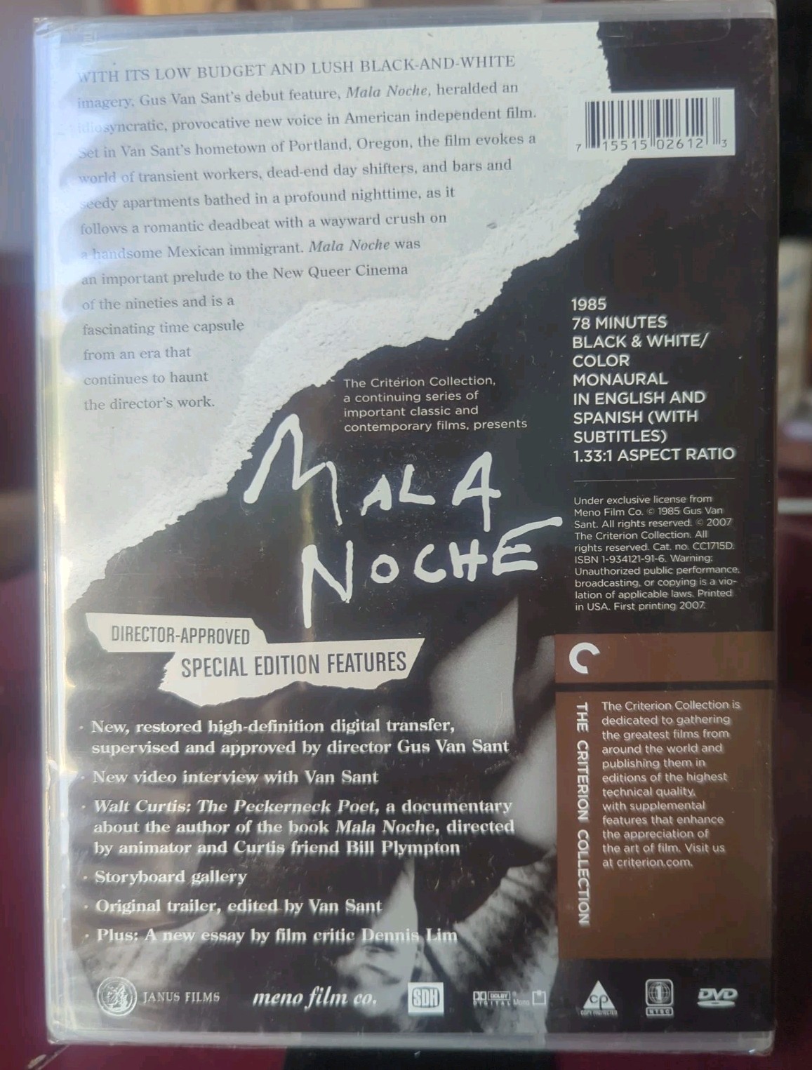 Mala Noche (Criterion Collection) (DVD) Gus Van Sant