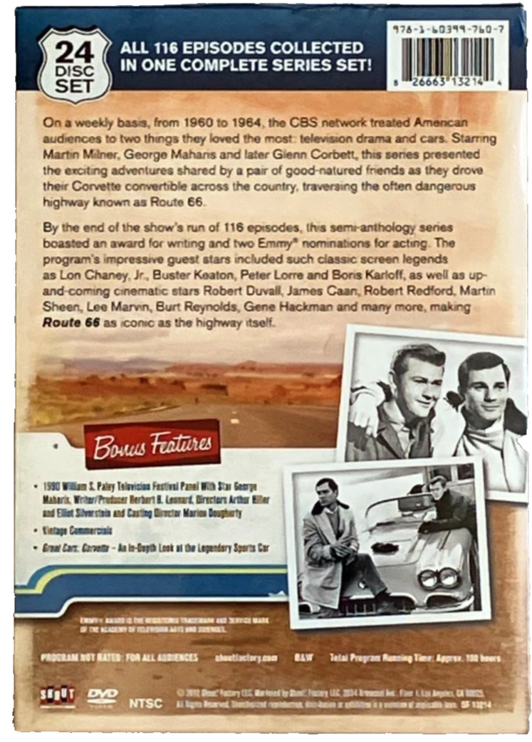 Route 66 The Complete Series(DVD,2012,22-Disc Set,Seasons 1-4)NEW