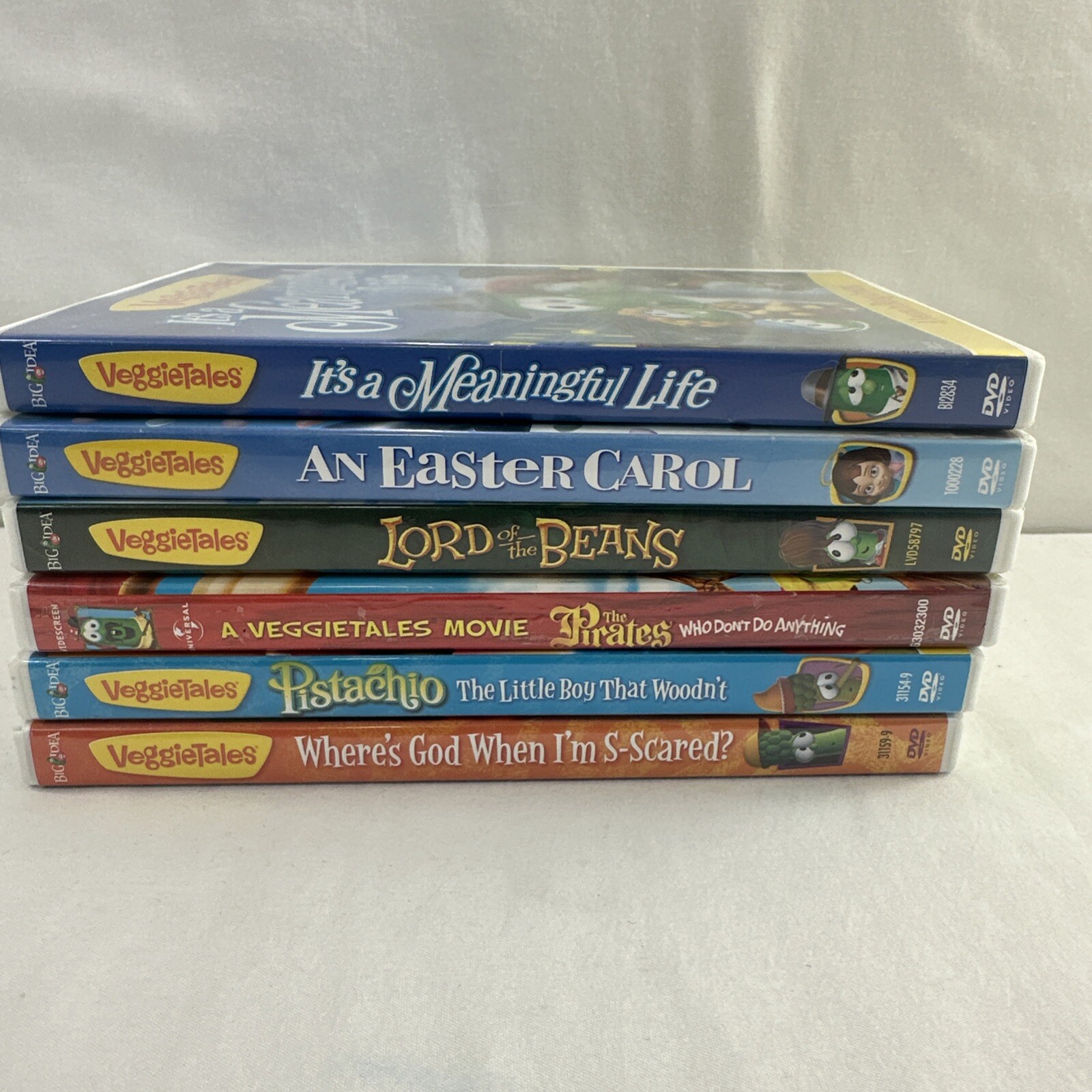Veggie Tales (DVD’s) Mixed Titles Lot of 8 – DVDs