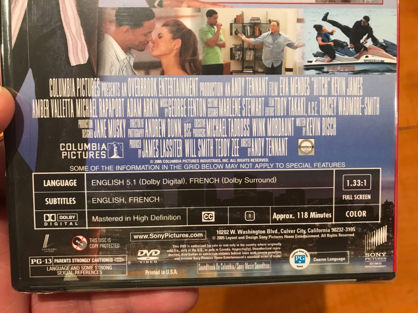 Hitch (DVD, 2005) Will Smith FULL SCREEN New Factory Sealed Blooper Reel