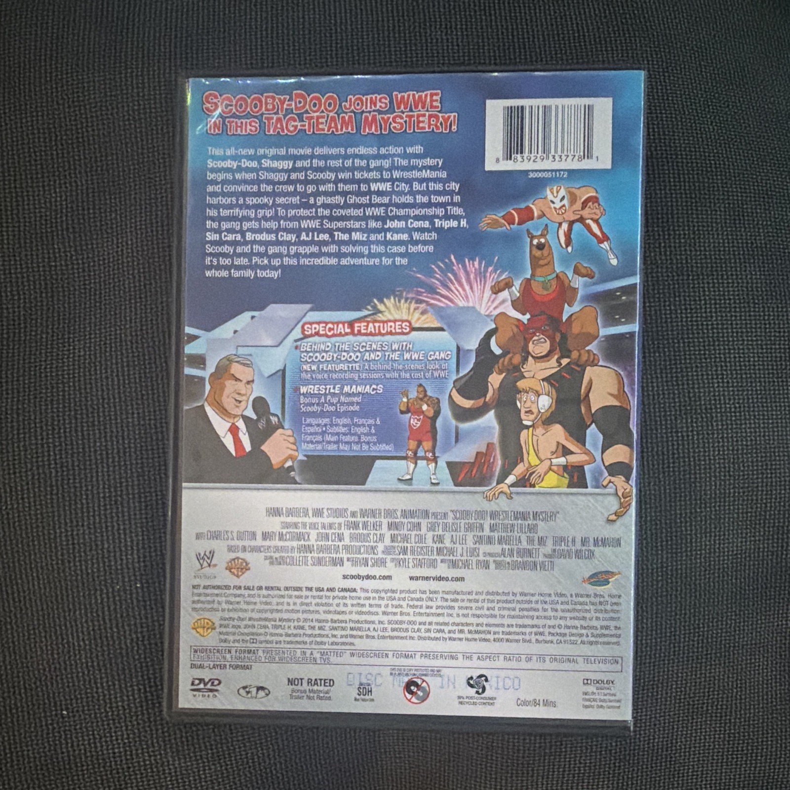 Warner Bros Scooby-Doo! WrestleMania Mystery (DVD, 2014) NR 84 min