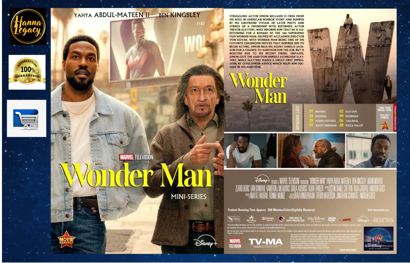 NEW Wonder Man (2026) Complete Mini Series Region Free DVD Full HD